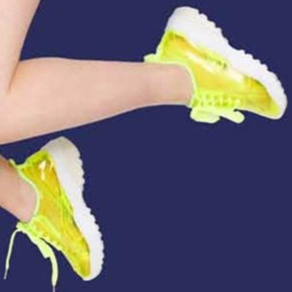 Shoes Highlighter Clear Neon Yellow Sneaker Poshmark